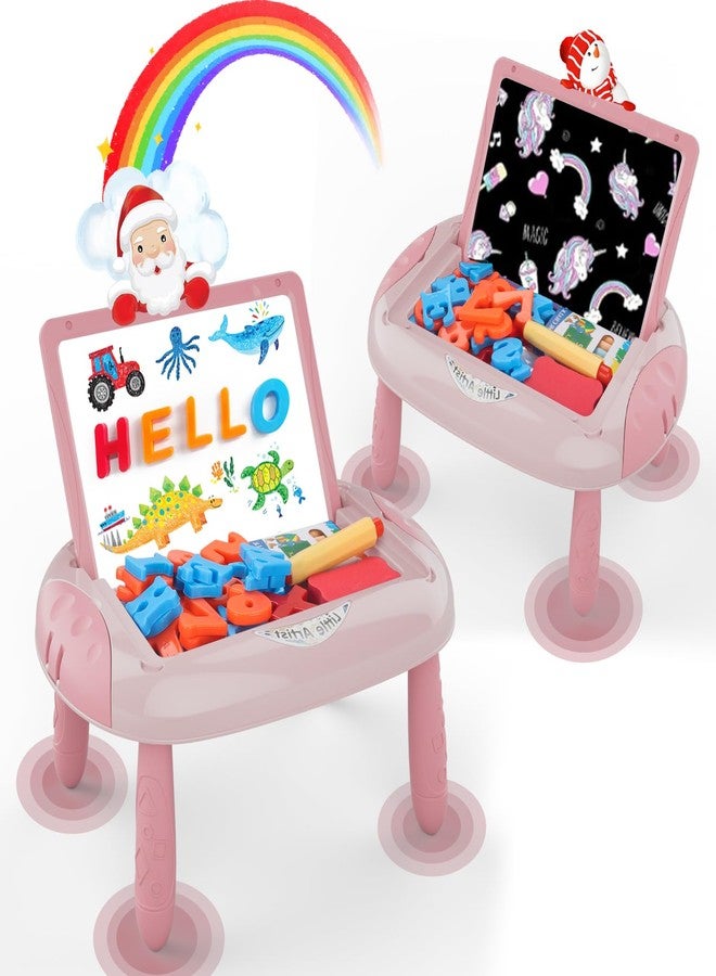 MAYESAR Magnetic Board for Kids, Gifts for 1-2 Year Old Girls with Magnetic Letters and Numbers, Toddler Easel for Girl Birthday Christmas Gifts (Pink) - Image 1